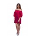 Embroidered Dress "Love in Maroon"